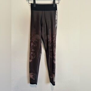Ultracor Black Leggings with Silver Detail